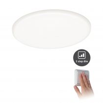 Panneau encastré LED Veluna VariFit IP44 gradable sur 3niveaux rond 185 17,5W 4000K Satiné (93067)