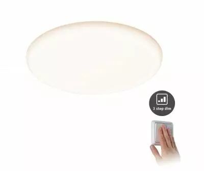 Panneau encastr� LED Veluna VariFit IP44 gradable sur 3niveaux rond 215 21W 3000K Satin� (93064)