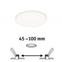 Panneau encastré LED Veluna VariFit IP44 rond 125 8,5W 4000K Satiné (92391)