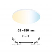 Panneau encastré Veluna VariFit Moon160mmTune Zigbee 15,5W blanc 230 V (79956)