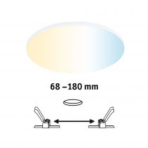 Panneau encastré Veluna VariFit Moon200mmTune Zigbee 18W blanc 230 V (79957)