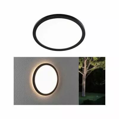 Panneau lamina 230V ext�rieur rond blanc noir IP44 15W 3000K (94660)