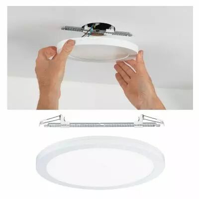 Panneaux encastr�s LED 2in1 Cover-it rond 330mm 2460lm 4000K Blanc d�poli (95390)