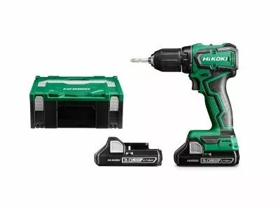 Perceuse-visseuse sans fil, 18V, 55 Nm, coffret HSC II, y compris les accessoires, 2 x 2Ah batteries et chargeur. (HIK-DS18DDQWR