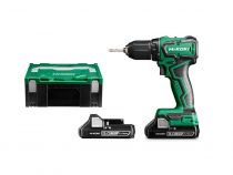Perceuse-visseuse sans fil, 18V, 55 Nm, coffret HSC II, y compris les accessoires, 2 x 2Ah batteries et chargeur. (HIK-DS18DDQWR