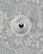 Permutateur Dimbler en porcelaine blanche avec d&ocirc;me charlotte et manette chrom&eacute; brillante