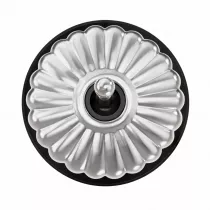 Permutateur Dimbler en porcelaine noire avec d&ocirc;me charlotte et manette chrom&eacute; brillante