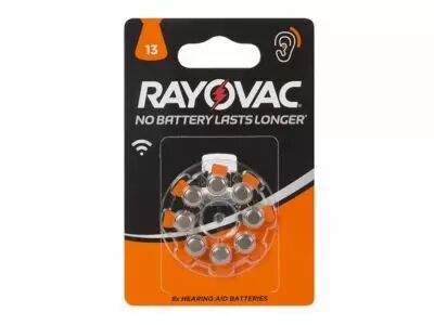 Pile bouton zinc air rayovac 1.4v-240mah 4606.945.406 (6pcs/bl) (V13R)