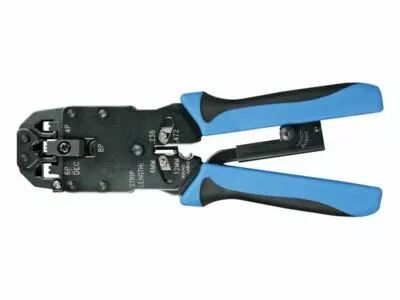 Pince � sertir professionnelle pour connecteurs modulaires 4p4c, 6p4c, 8p8c (rj11, rj12, rj45) & dec (VTM468HP)