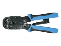 Pince à sertir professionnelle pour connecteurs modulaires 4p4c, 6p4c, 8p8c (rj11, rj12, rj45) & dec (VTM468HP)