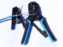 Pince à sertir professionnelle pour connecteurs modulaires 4p4c, 6p4c, 8p8c (rj11, rj12, rj45) & dec (VTM468HP)