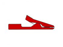 Pince crocodile isolee 2mm - rouge (ma1) (HM3211)