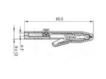 Pince crocodile isolee 4mm 25a - noir (ak 2s) (HM3401)