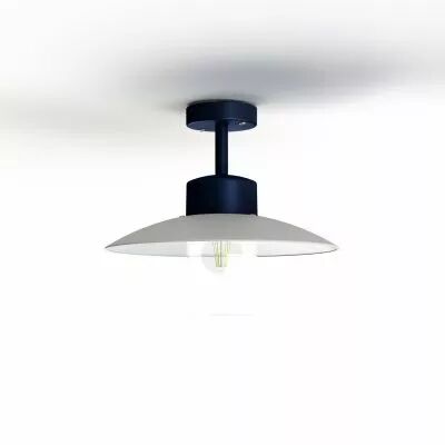 Plafonnier Aubanne N�2 Bleu acier Diffuseur d�poli (101004065)