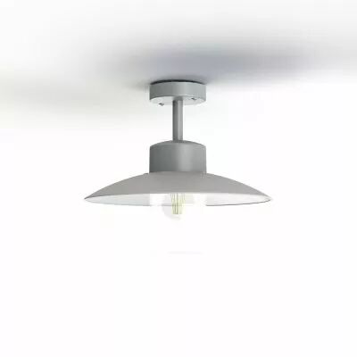 Plafonnier Aubanne N�2 Gris m�tal Diffuseur d�poli (101004023)
