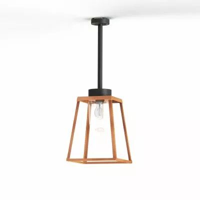 Plafonnier Lampiok 2 N�1 Cuivre patin� vernis 080 - Gris Diffuseur clair (178001080)