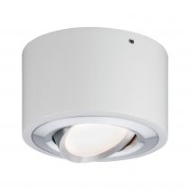 Plafonnier LED Argun 1 flamme 4,8 W Blanc dépoli/Alu brossé (79708 )