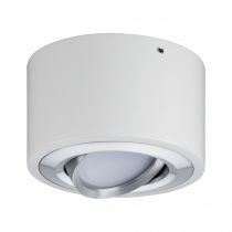 Plafonnier LED Argun 1 flamme 4,8 W Blanc dépoli/Alu brossé (79708 )
