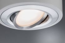 Plafonnier LED Argun 1 flamme 4,8 W Blanc dépoli/Alu brossé (79708 )