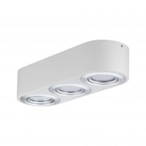 Plafonnier LED Argun 3 flammes 14,4 W Blanc dépoli/Alu brossé (79710 )