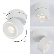 Plafonnier LED Spircle 78mm 8,0W 780lm 230V 3000K Blanc dépoli (93373)