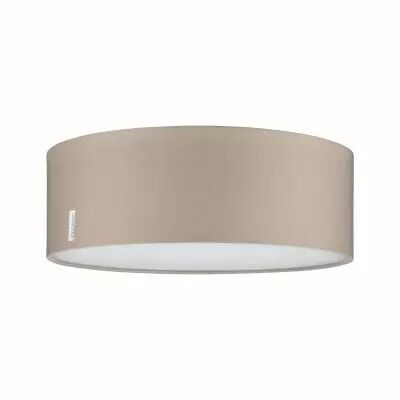 Plafonnier Mari 2 flammes Beige avec abat-jour tissu, diam 38 cm (70952 )