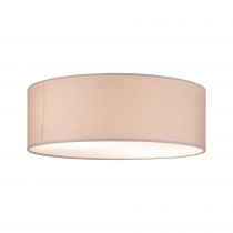 Plafonnier Mari 2 flammes Beige avec abat-jour tissu, diam 38 cm (70952 )