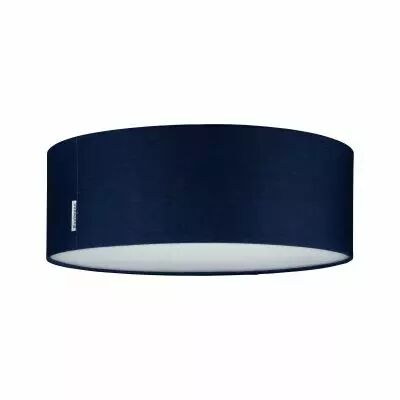 Plafonnier Mari 2 flammes bleu avec abat-jour tissu, diam 38 cm (70951 )