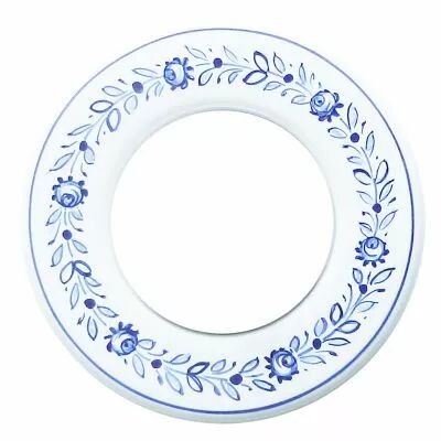 Plaque 1 poste, c�ramique blanche, peint � la main (DSR 00-00-0-00-1-1-03)
