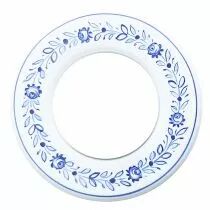 Plaque 1 poste, céramique blanche, peint à la main (DSR 00-00-0-00-1-1-03)