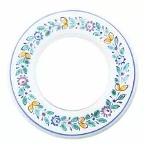 Plaque 1 poste, céramique blanche, peint à la main (DSR 00-00-0-00-1-1-05)