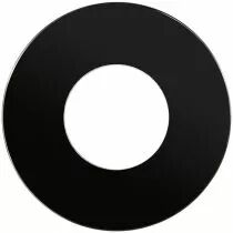 Plaque 1 poste en verre noir pour prise 2P+T  (DSR 00-00-0-00-Z-1-31)