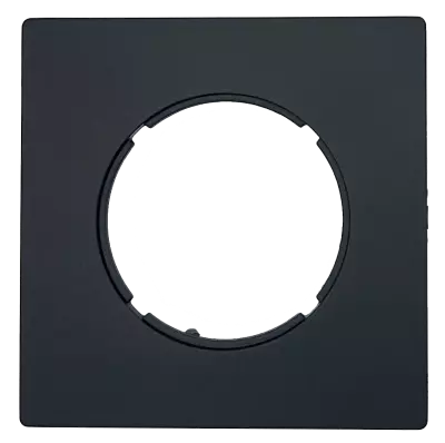 Plaque 1 poste Noir mat - Collection DOM de Fontini (85801021)