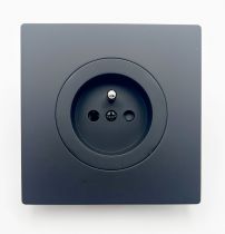 Plaque 1 poste Noir mat - Collection DOM de Fontini (85801021)