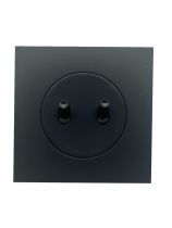 Plaque 1 poste Noir mat - Collection DOM de Fontini (85801021)