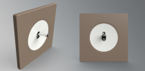 Plaque 1 poste Taupe mat - Collection DOM de Fontini (85801041)