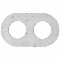 Plaque 2 postes, béton (DSR 00-00-0-00-1-2-40)