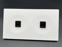 Plaque 2 postes Blanc mat - Collection DOM de Fontini (85802051)