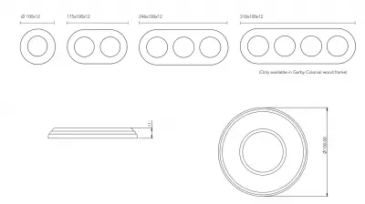 Plaque 2 postes en porcelaine d�cor de la collection Garby Colonial de Fontini (31802612)