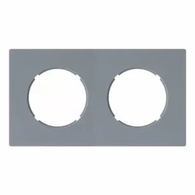 Plaque 2 postes Gris mat - Collection DOM de Fontini (85802091)