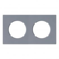 Plaque 2 postes Gris mat - Collection DOM de Fontini (85802091)