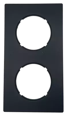 Plaque 2 postes Noir mat - Collection DOM de Fontini (85802021)