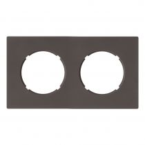 Plaque 2 postes Taupe mat - Collection DOM de Fontini (85802041)