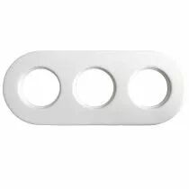 Plaque 3 postes, céramique blanche (DSR 00-00-0-00-1-3-01)