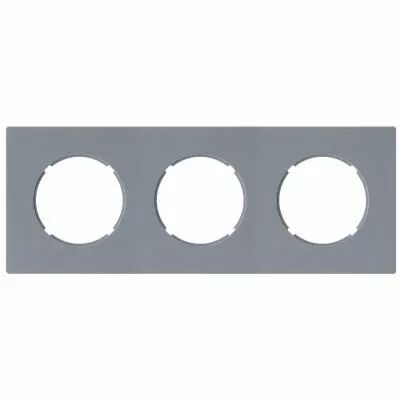 Plaque 3 postes Gris mat - Collection DOM de Fontini (85803091)
