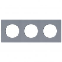 Plaque 3 postes Gris mat - Collection DOM de Fontini (85803091)