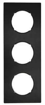 Plaque 3 postes Noir mat - Collection DOM de Fontini (85803021)