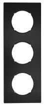 Plaque 3 postes Noir mat - Collection DOM de Fontini (85803021)