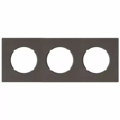 Plaque 3 postes Taupe mat - Collection DOM de Fontini (85803041)