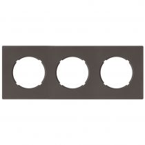 Plaque 3 postes Taupe mat - Collection DOM de Fontini (85803041)